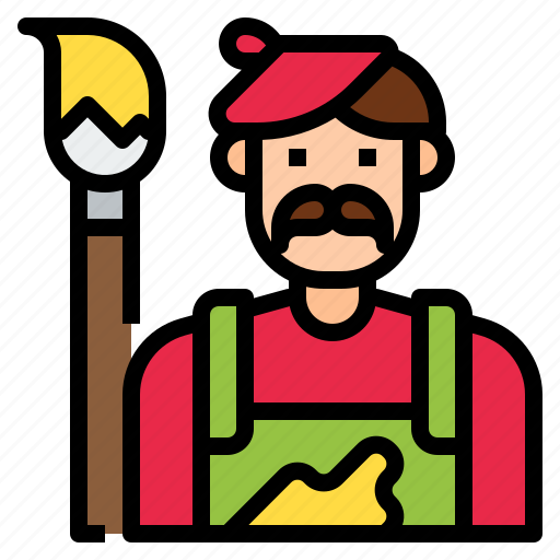 Artist, artistic, avatar, character, job, painter, profession icon - Download on Iconfinder