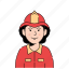 avatar, firefighter, woman, firewoman 