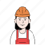 avatar, worker, woman, construction 