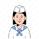avatar, sailor, woman, female