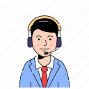 avatar, comentator, man, customer service