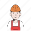 avatar, construction, worker, man 