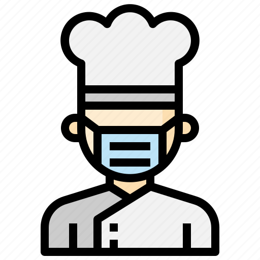 Chef, cooker, man, male, medical, mask, coronavirus icon - Download on Iconfinder