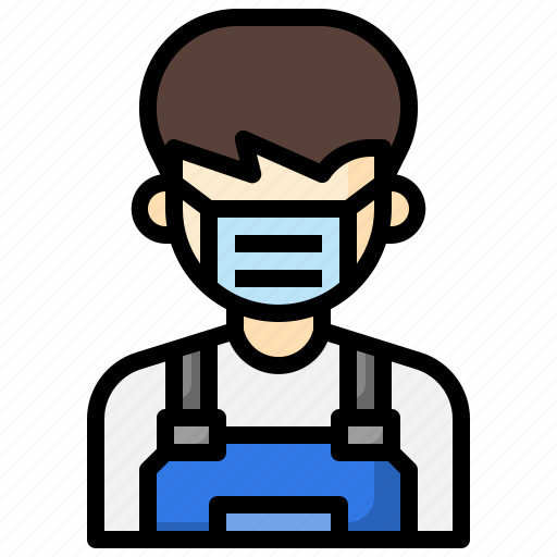 Plumber, profession, avatars, jobs, user, medical, mask icon - Download on Iconfinder