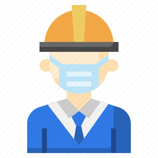 Engineer, profession, architecture, safety, job, medical, mask icon - Download on Iconfinder