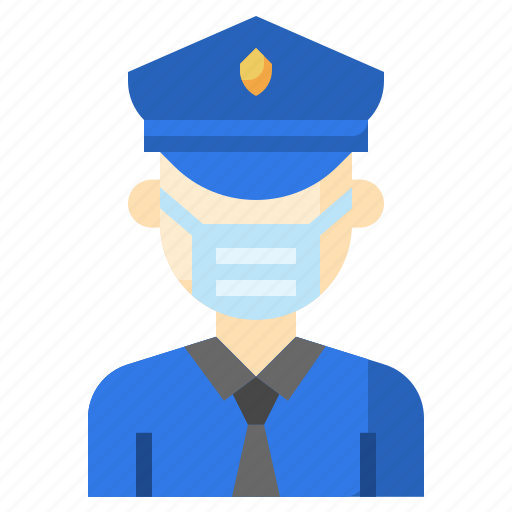 Police, profession, male, safety, man, medical, mask icon - Download on Iconfinder