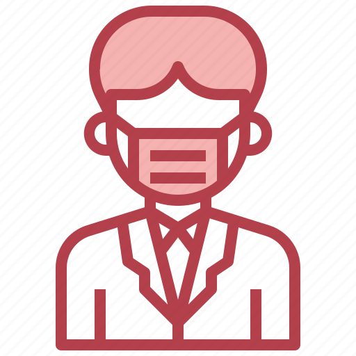 Businessman, man, user, people, profile, medical, mask icon - Download on Iconfinder