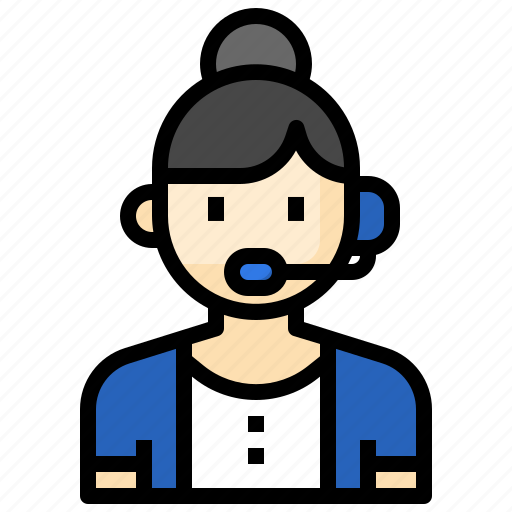 Call, center, agent, phone, assistance, headset, worker icon - Download on Iconfinder