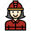 firefighter, professions, people, woman, user 