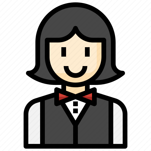 Waiter, room, service, hotel, food, professions icon - Download on Iconfinder