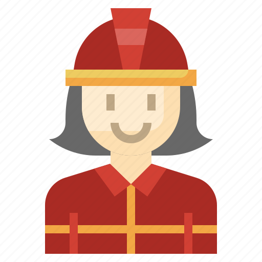 Firefighter, professions, people, woman, user icon - Download on Iconfinder