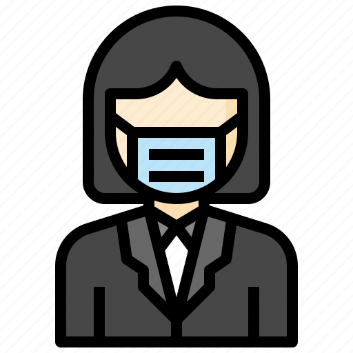 Businesswoman, woman, user, people, profile, medical, mask icon - Download on Iconfinder
