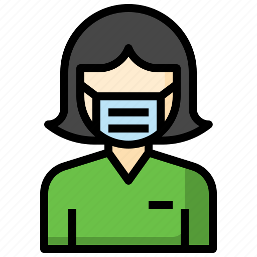 Surgeon, avatar, nurse, female, professions, medical, mask icon - Download on Iconfinder
