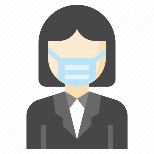Businesswoman, woman, user, people, profile, medical, mask icon - Download on Iconfinder