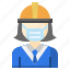engineer, profession, architecture, safety, job, medical, mask 
