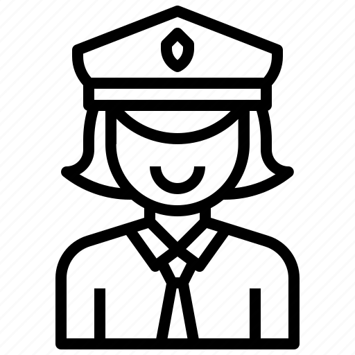 Police, profession, female, safety, woman icon - Download on Iconfinder