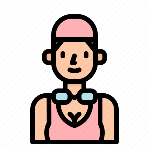 Athlete, avatar, girl, people, swimmer, swimming, woman icon - Download on Iconfinder