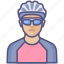 avatar, biker, cyclist, man, profession, rider 