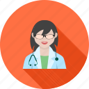 doctor, female, medical, patient, stethoscope, tablet, woman