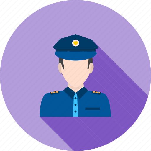Cop, law, male, man, officer, police, uniform icon