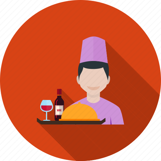 Hotel, people, restaurant, service, staff, tray, waiter icon - Download on Iconfinder