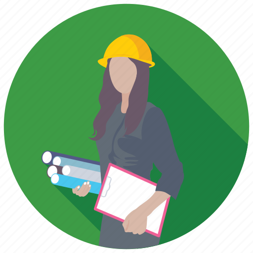 Construction worker, female engineer, lady architects, occupation, worker icon - Download on Iconfinder