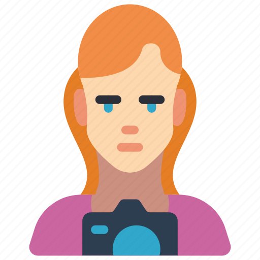 Avatar, female, people, photographer, professional, professions, user icon - Download on Iconfinder