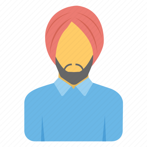 Indian, man, sikh man, sikhism, turban icon - Download on Iconfinder