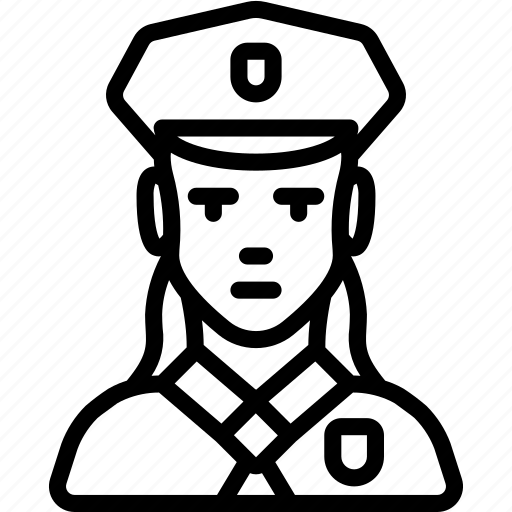 Avatar, female, officer, polie, professional, professions, user icon - Download on Iconfinder