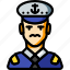 avatar, captain, people, professional, professions, ship, user 