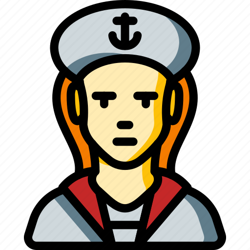 Avatar, female, people, professional, professions, sailor, user icon - Download on Iconfinder