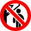 ban, no, prohibited, forbidden, banned 