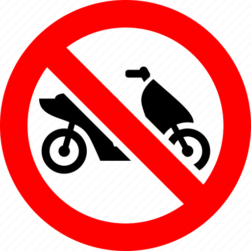 Ban, motorbike, motorcycle, no, prohibited, transport, forbidden icon - Download on Iconfinder
