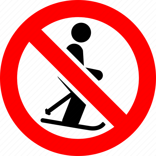 Ban, no, prohibition, sign, skiing, sport, forbidden icon - Download on Iconfinder