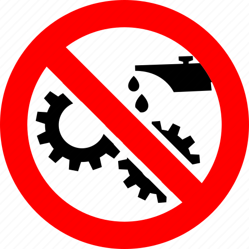 Ban, cogs, forbidden, gears, lubricant, prohibition, banned icon - Download on Iconfinder