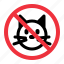 no, animals, warning, forbidden, cat, prohibited 