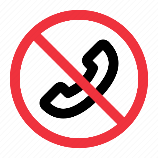 No, call, warning, forbidden, prohibited, phone icon - Download on Iconfinder