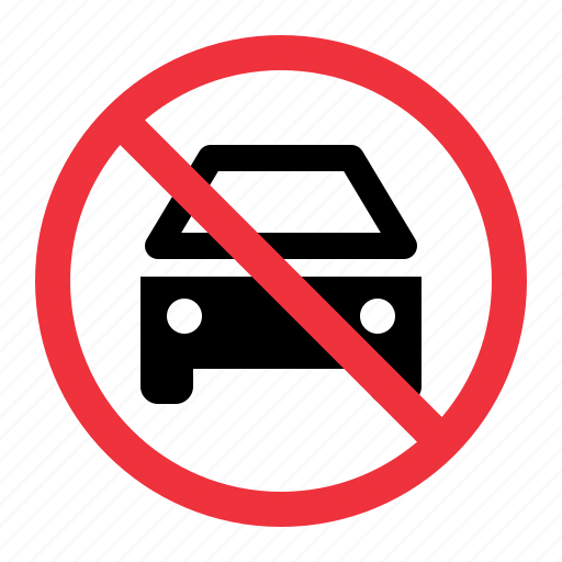No, car, warning, forbidden, prohibited, transport icon - Download on Iconfinder