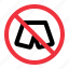 no, shorts, warning, forbidden, prohibited, clothes 