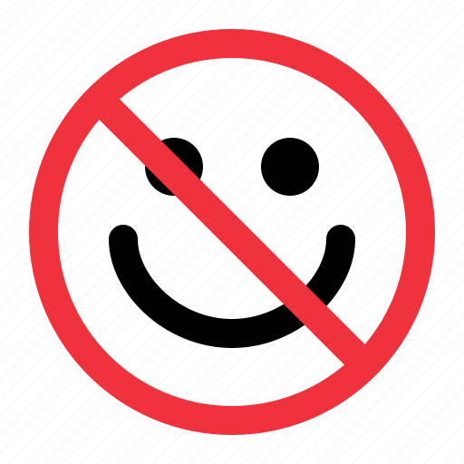 No, smile, warning, emoji, forbidden, prohibited icon - Download on Iconfinder