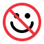 no, smile, warning, emoji, forbidden, prohibited 