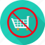 prohibited, shop, shopping, avoid, cart, no, warning 