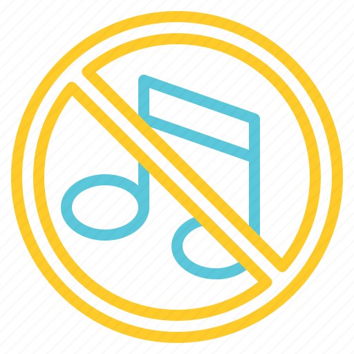 Not, allowed, prohibition, forbidden, music, signaling, no music icon - Download on Iconfinder