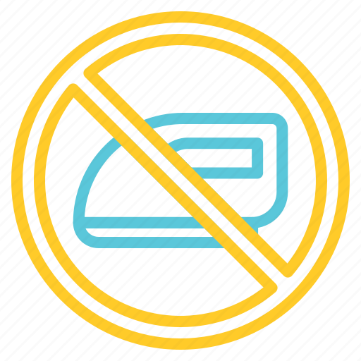 No, ironing, laundry, signs, prohibition, do not iron icon - Download on Iconfinder