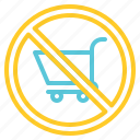 sign, no, shopping, cart, forbidden, prohibition, no shopping cart, no cart