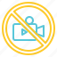 video, camera, sign, prohibition, recording, live, no video, no camera, no photo 