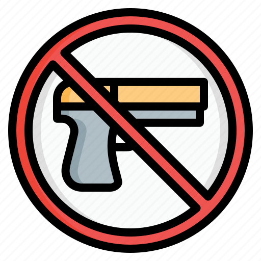 Sign, gun, shoot, pistol, law, restriction, no guns allowed icon - Download on Iconfinder