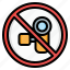 recording, video, signaling, electronics, prohibition, forbidden, no recording, no video, not allowed 