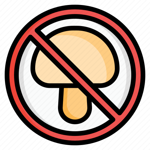 Mushroom, sign, prohibition, forbidden, no mushroom, hygiene, health icon - Download on Iconfinder