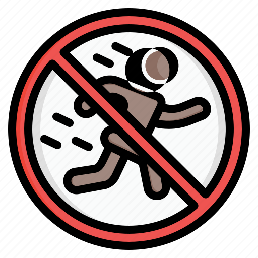 Restriction, signaling, prohibition, exercise, sign, person, no running icon - Download on Iconfinder